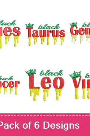 Zodiac Signs Embroidery design pack by Artsy Knots, Embroidery Packs on EmbroideryDesigns.com Flash Sale