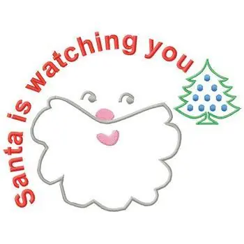 Santa Is Watching Embroidery Design Trusted Brand