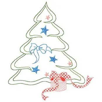 Tree With Present Embroidery Design Final Sale
