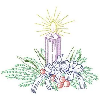 Buy Today Candle Centerpiece Embroidery Design
