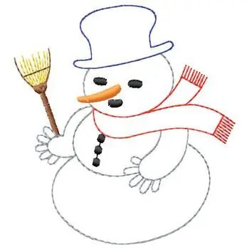 Snowman Embroidery Design Place Order