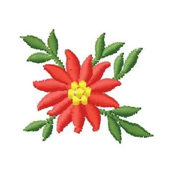 Poinsettia Embroidery Design Seasonal Sale