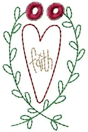 Faith Heart Embroidery Design Buy Direct
