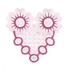Authentic HEART ABSTRACT Embroidery Design