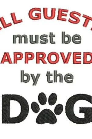 APPROVED BY THE DOG Embroidery Design New Arrival