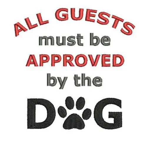 APPROVED BY THE DOG Embroidery Design New Arrival