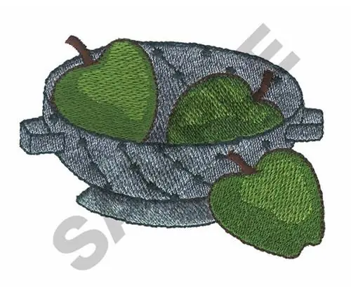 APPLES IN BOWL Embroidery Design Must Have