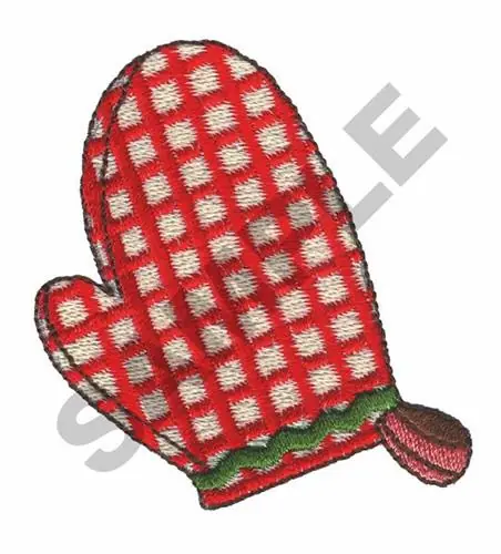 OVEN MITT Embroidery Design Handmade