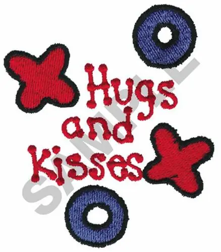 Affordable Hugs and Kisses Embroidery Design