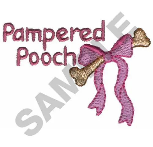 PAMPERED POOCH Embroidery Design Mega Sale