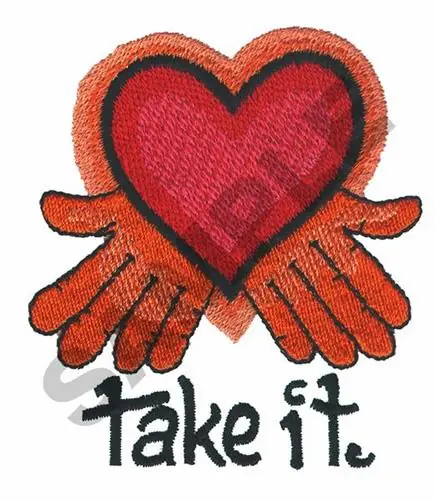 TAKE IT Embroidery Design Fresh Stock