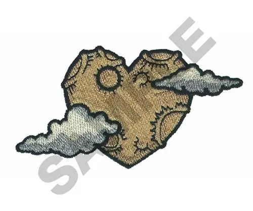 MOON HEART Embroidery Design No Minimum Order