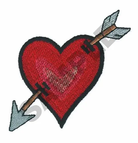 CUPIDS HEART Embroidery Design Fresh Stock