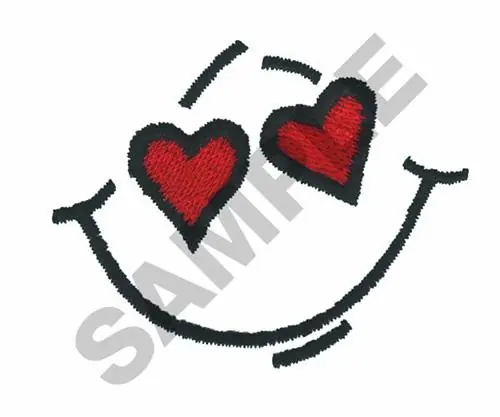 Instant Buy HEART SMILEY Embroidery Design
