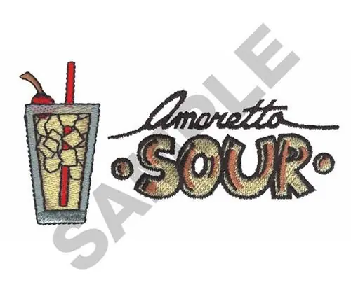Holiday Sale AMARETTO SOUR Embroidery Design