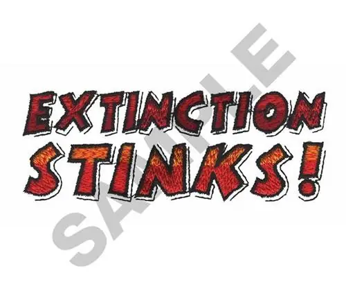 EXTINCTION STINKS! Embroidery Design Premium