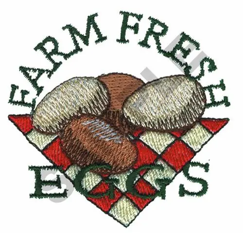 FARM FRESH EGGS Embroidery Design New Release