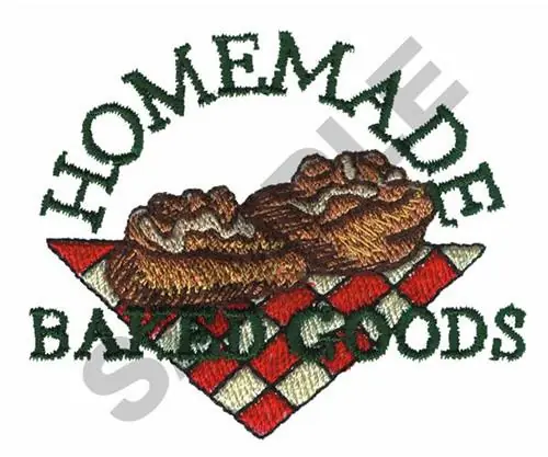 Express Delivery HOMEMADE BAKED GOODS Embroidery Design