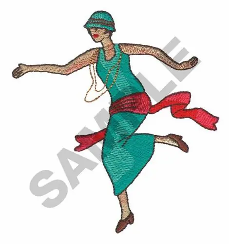 Grab Now DANCING FLAPPER Embroidery Design