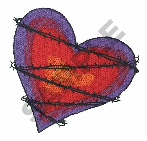 In Demand BARBED WIRE HEART Embroidery Design