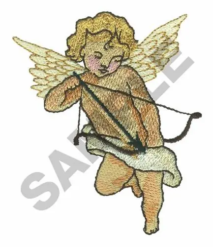 CUPID TAKING AIM Embroidery Design Low Price