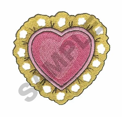 LACE HEART Embroidery Design Professional Grade
