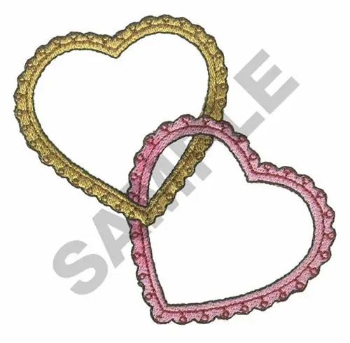 Original LINKED HEARTS Embroidery Design
