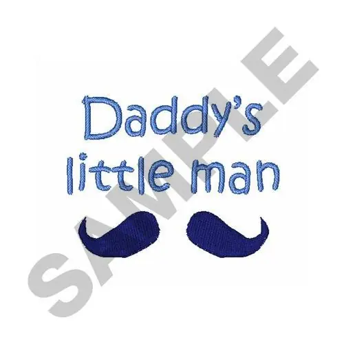 DADDYS LITTLE MAN Embroidery Design No Minimum Order