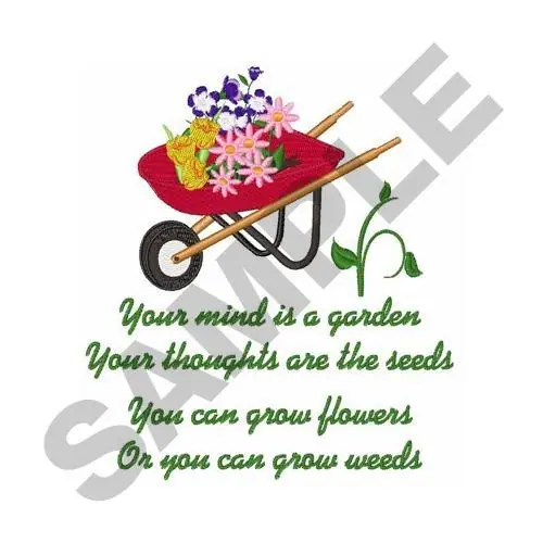 Editor’s Pick YOUR MIND IS A GARDEN Embroidery Design