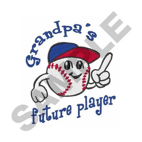 GRANDPAS FUTURE PLAYER Embroidery Design Best Price