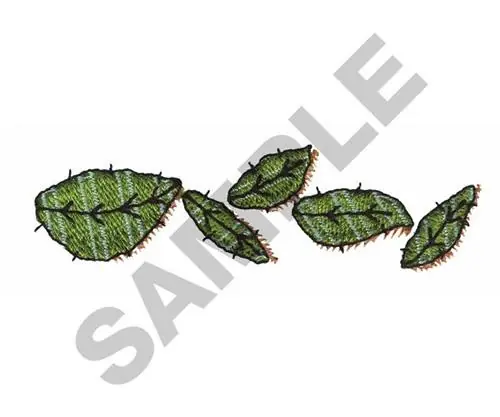 Modern QUILTED LEAVES Embroidery Design