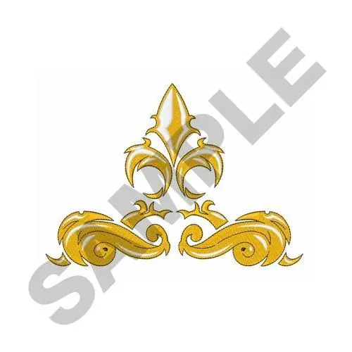 Direct From Factory ORNAMENTAL FLEUR DE LIS Embroidery Design