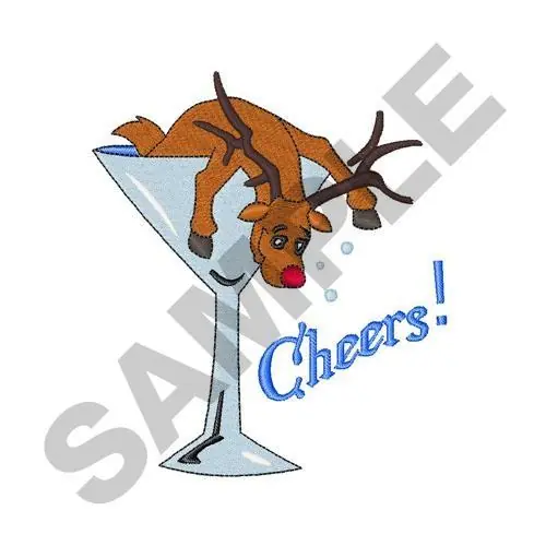 Markdown REINDEER CHEERS Embroidery Design