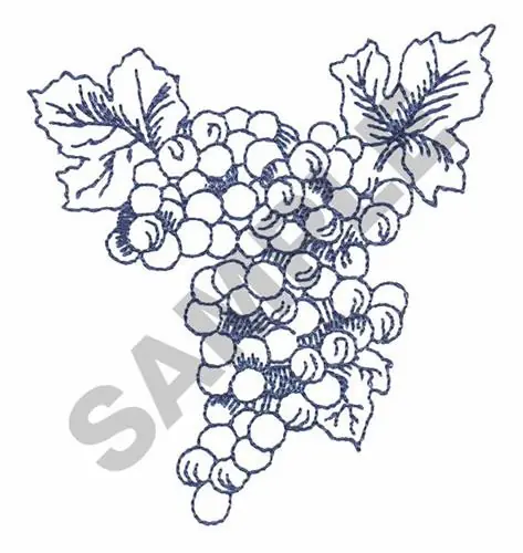 Low Price WINE GRAPES Embroidery Design