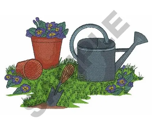 Best Choice PLANTING VIOLETS Embroidery Design