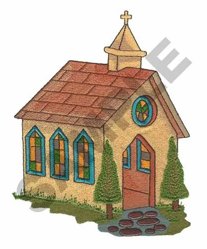 COUNTRY CHURCH Embroidery Design Holiday Sale