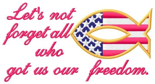 No Minimum Order Lets Not Forget Embroidery Design