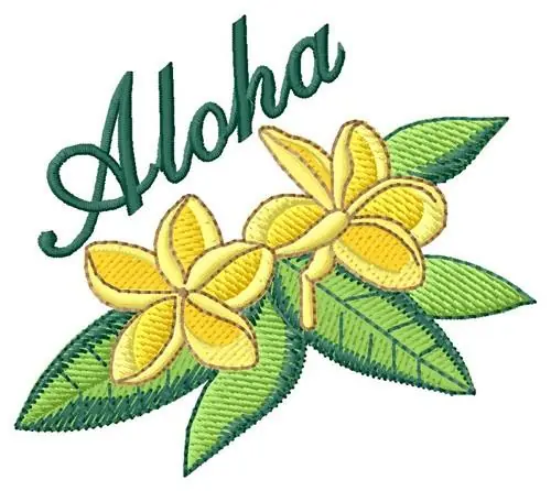 Aloha Embroidery Design Authentic