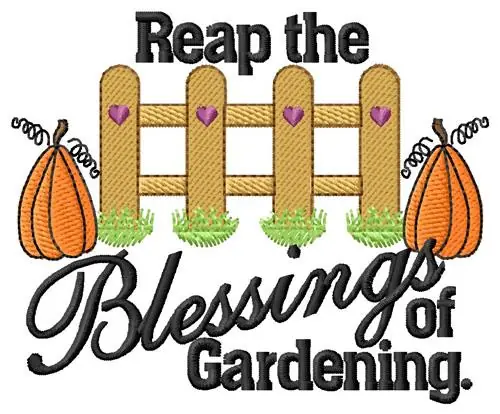 Same Day Shipping Reap Garden Blessings Embroidery Design