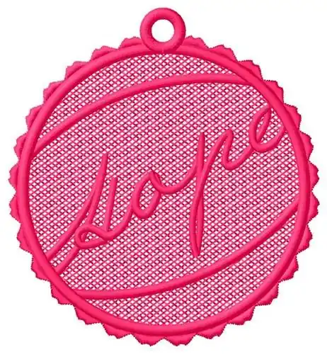 Get Yours Hope Ornament Free Standing Lace Embroidery Design