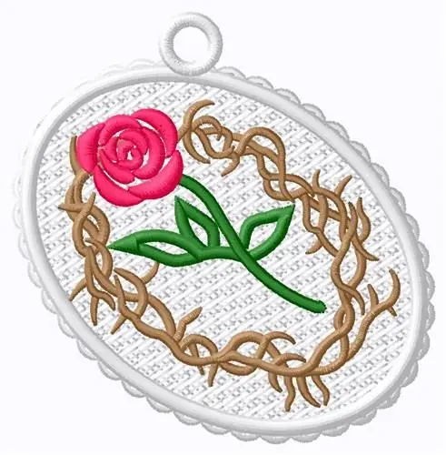 Budget FSL Crown Ornament Embroidery Design