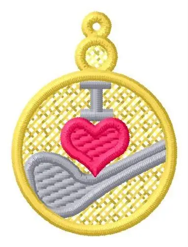 Golf Club Ornament Embroidery Design High Quality
