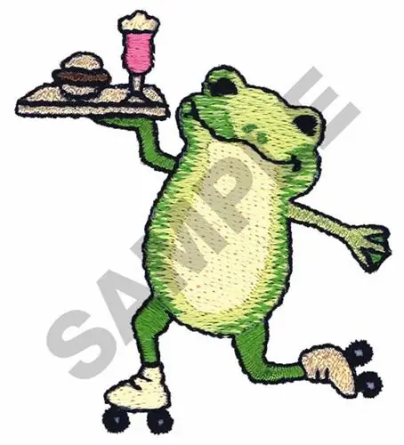 FROG ON SKATES Embroidery Design Weekend Sale
