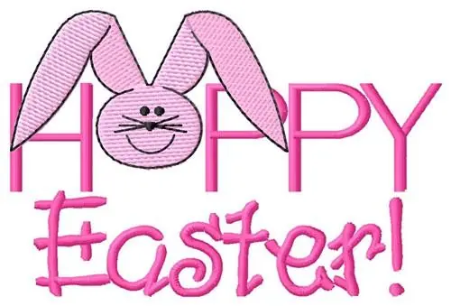 Place Order Happy Easter Embroidery Design