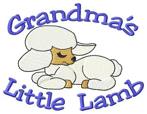 Grandmas Little Lamb Embroidery Design Cheap
