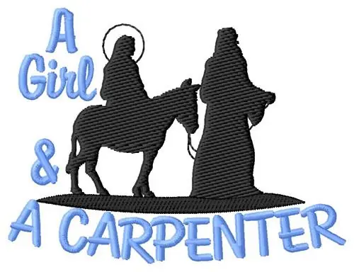 A Girl & A Carpenter Embroidery Design Worldwide Shipping