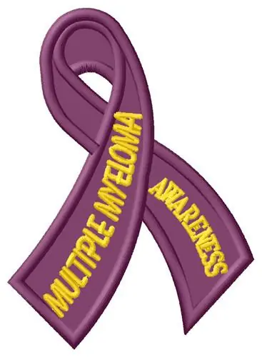 Multiple Myeloma Awareness Embroidery Design Modern
