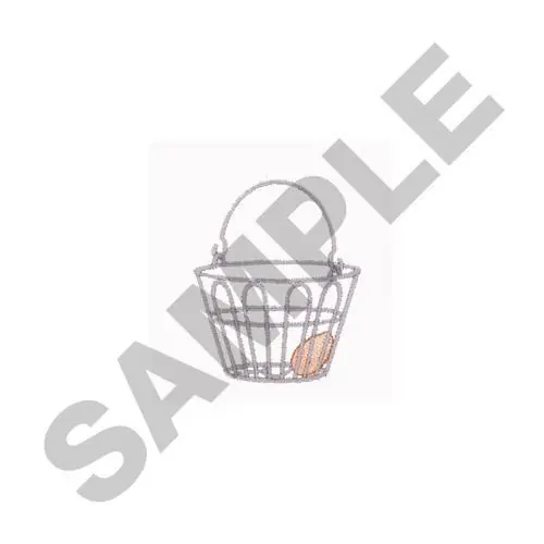 EGG IN A WIRE BASKET Embroidery Design Fast Shipping