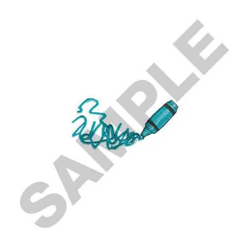 CRAYON SCRIBBLES Embroidery Design Money Back Guarantee