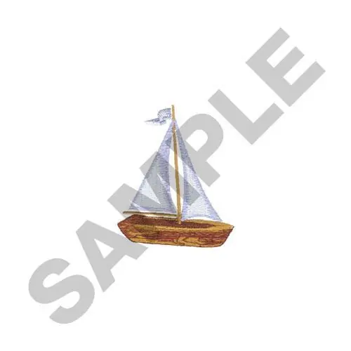 TOY SAIL BOAT Embroidery Design Weekend Sale